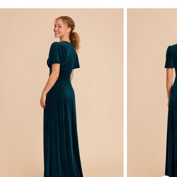 Birdy Grey Velvet floor length dress in Peacock blue - Picture 7 of 13